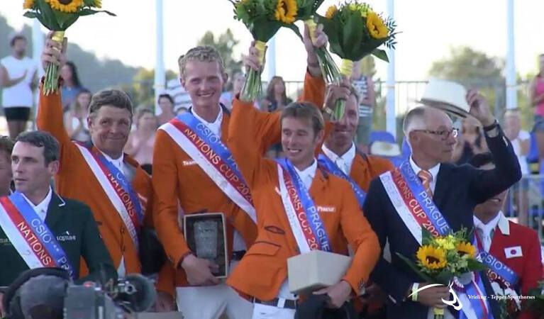 TEAMNL SPRINGRUITERS WINNEN OVERTUIGEND FEI NATIONS CUP IN PRAAG